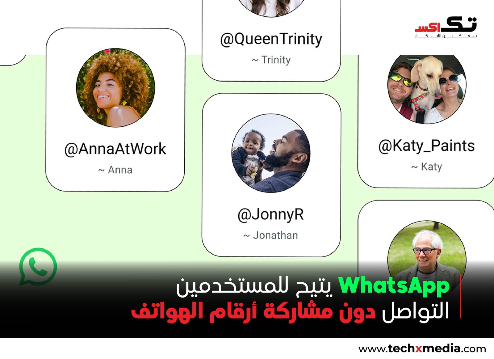 إطلاق أسماء مستخدمي WhatsApp لتعزيز الخصوصية